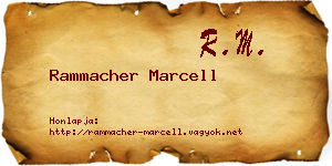 Rammacher Marcell névjegykártya