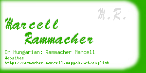marcell rammacher business card